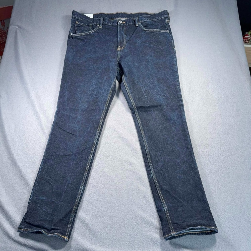 H&M Slim Fit Stretch Jeans Mens 40x31 Dark Wash Denim Classic Casual Pants